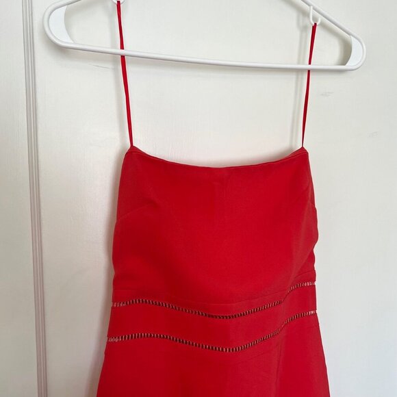 Likely Strapless Dress in Coral Red | Size 2 - Picture 8 of 10